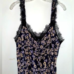 ASOS Curve Floral Slip Dress with Lace